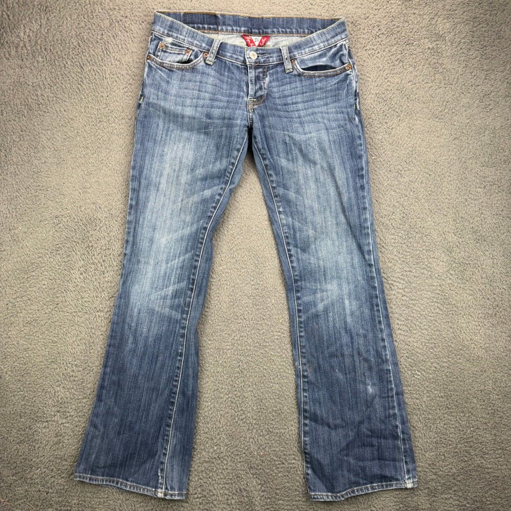 Lucky Brand Sweet N Low Flap Pocket Bootcut Jeans 2/26 Medium Wash Distressed